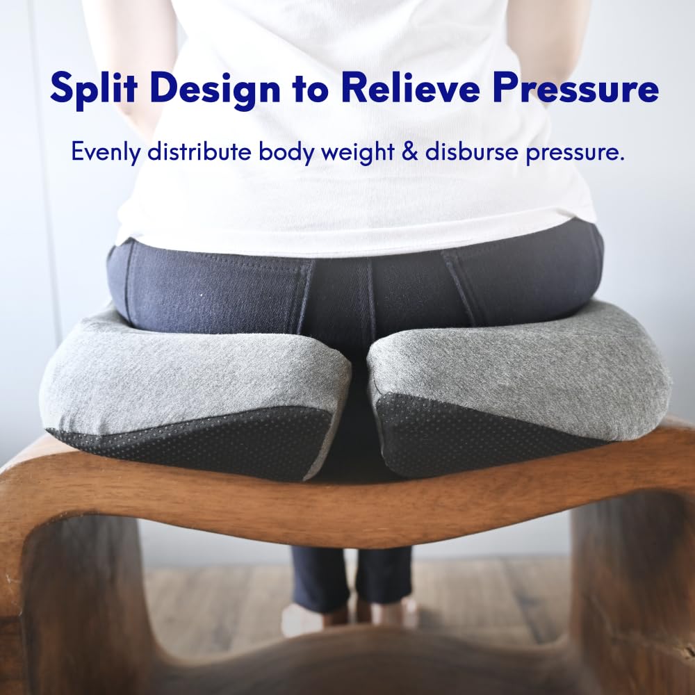 C CUSHION LAB placed on office chair offering improved posture support