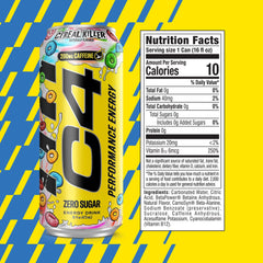 C4 12-pack box displaying multiple Cereal Killer cans, convenient bulk purchase benefit