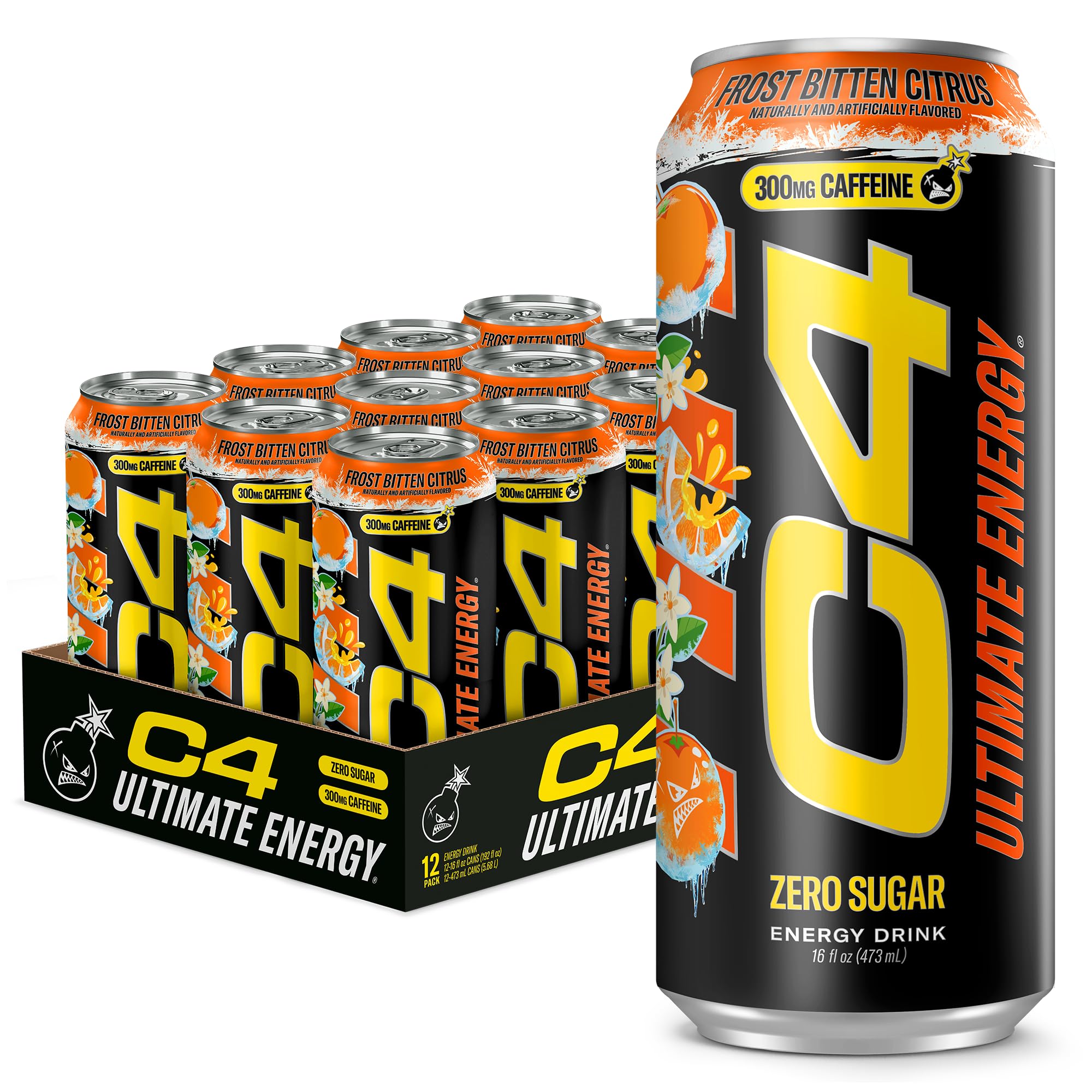 C4 Frost Bitten Citrus front packaging showing bold branding and flavor