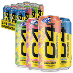 C4 can front packaging showing JOLLY RANCHER flavors and zero sugar benefit