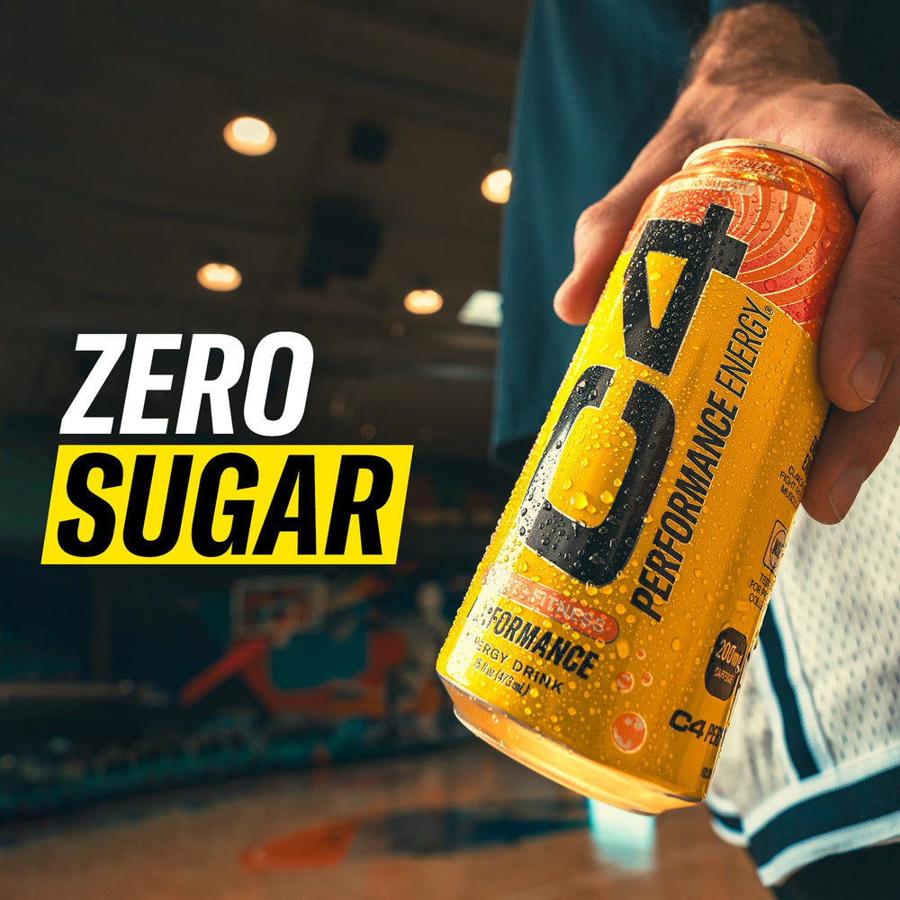 C4 can beside gym equipment showing performance-ready boost benefit