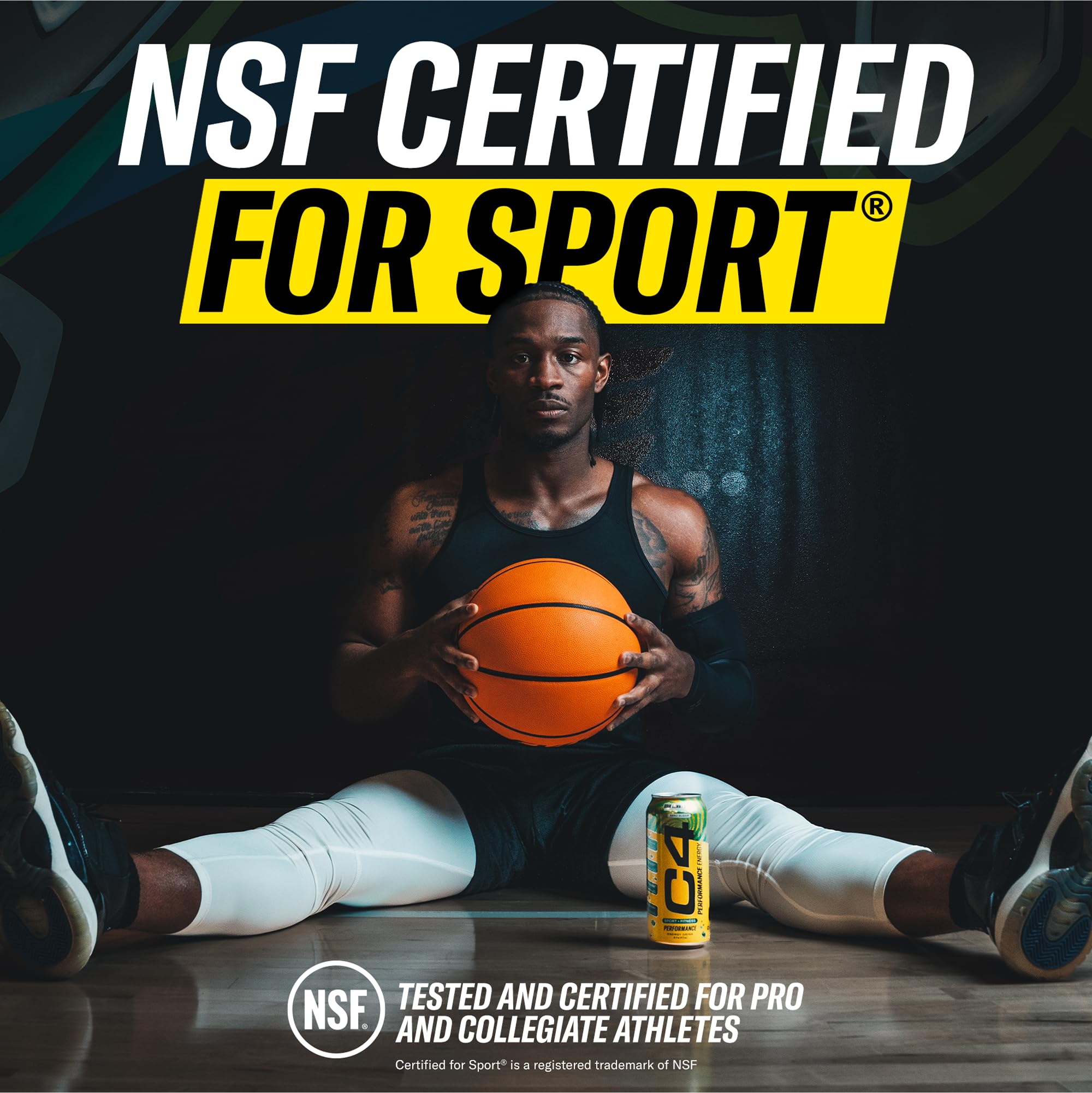 C4 orange slice can served on ice demonstrating chilled refreshment during workouts