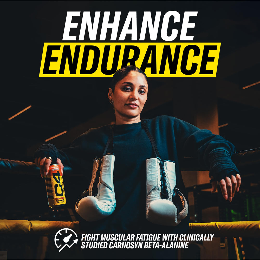 C4 orange slice ingredient label detail showing CarnoSyn beta-alanine and benefits