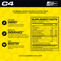 Close-up scoop of C4 original watermelon powder showing scoop size and consistency