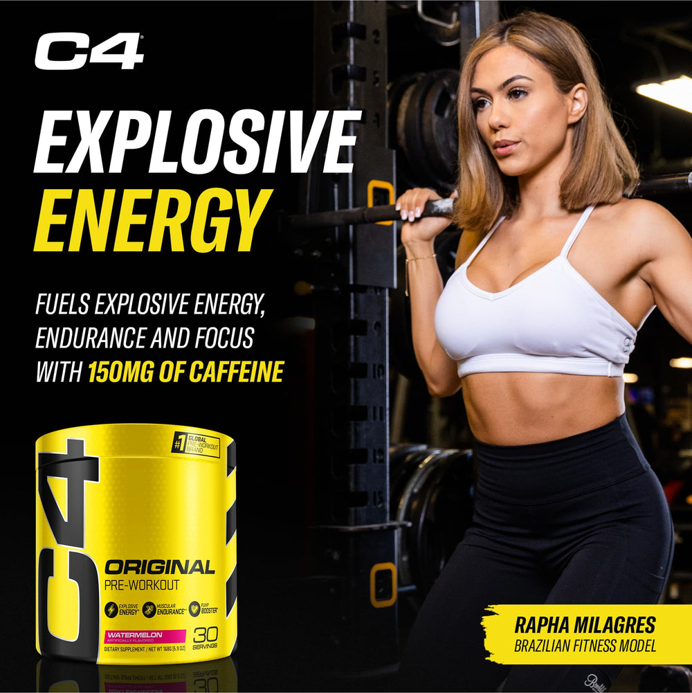 C4 original watermelon serving shown with 6 fl. oz. water to demonstrate mixing ratio