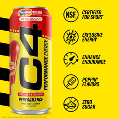 Close-up of C4 drink bubbles showing refreshing texture and energizing appeal