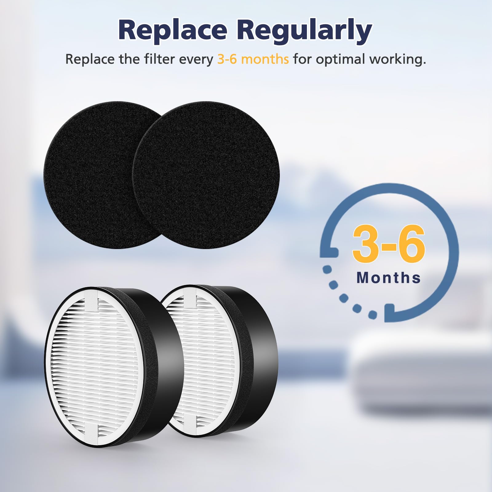 Cabiclean filter next to original label comparing part LV-H-132-RF compatibility