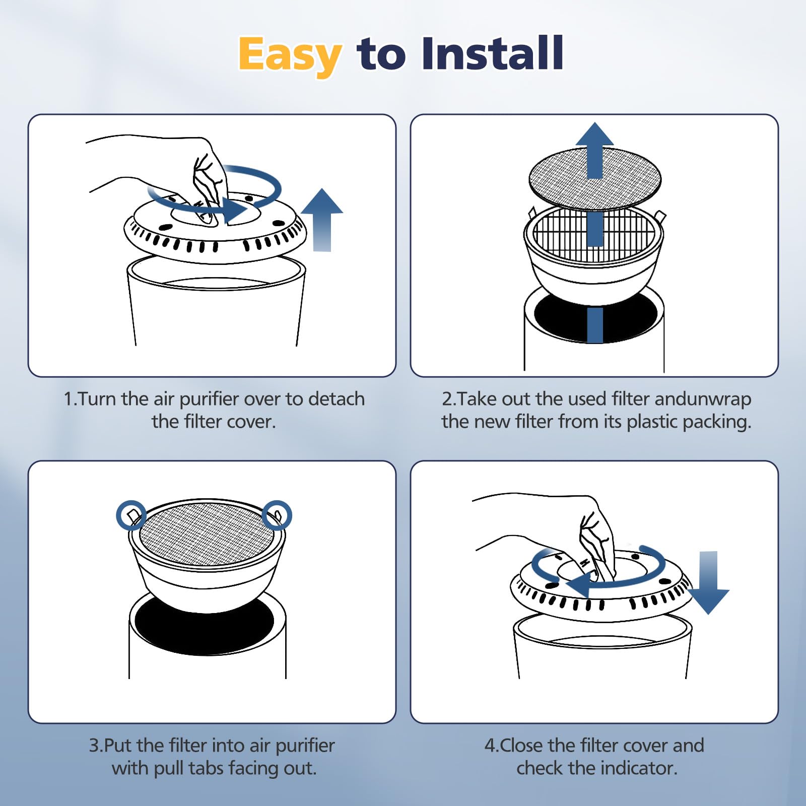Cabiclean filter edge seal detail demonstrating secure fit and minimized bypass