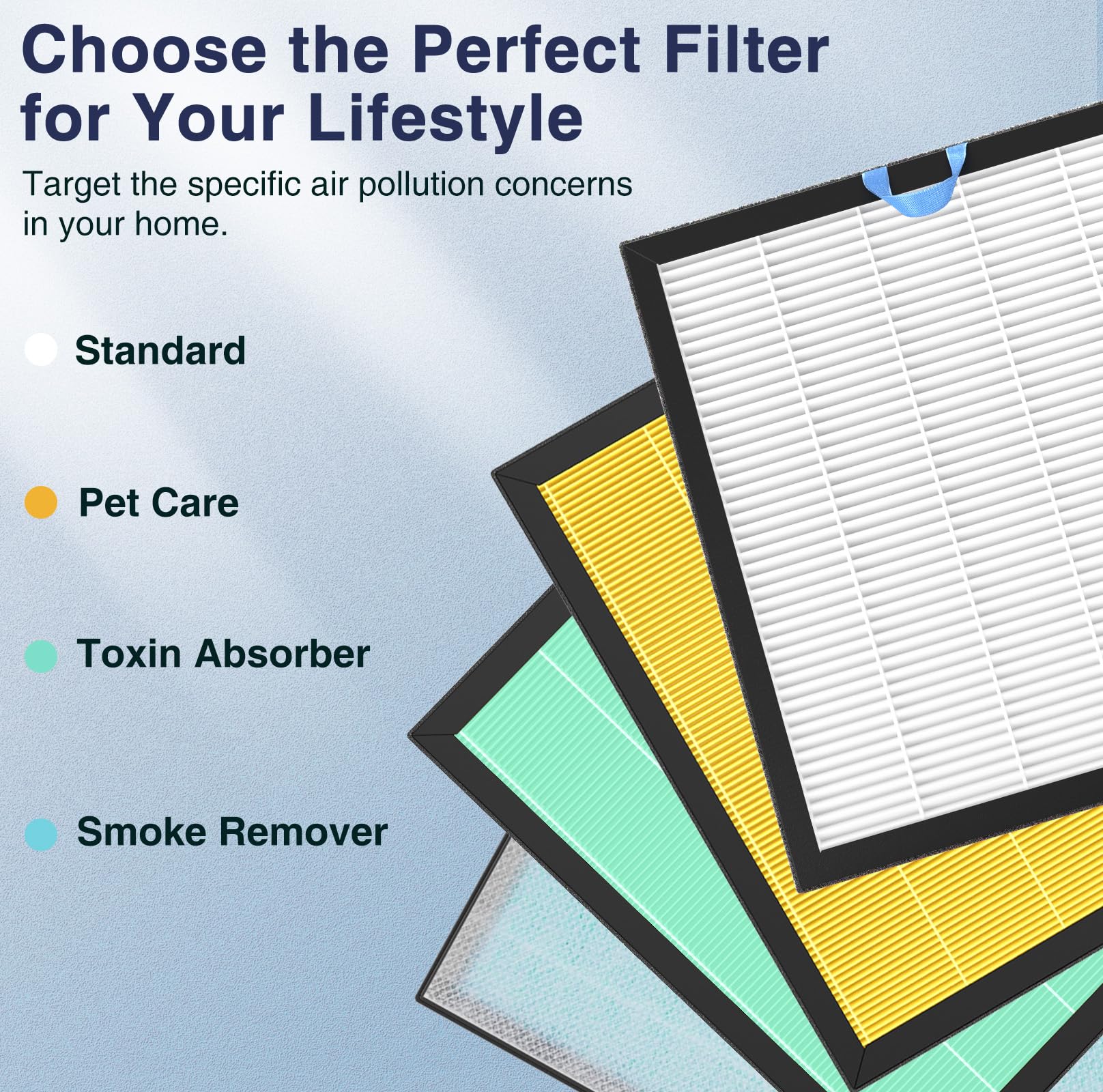 Cabiclean filter in bedroom scene showing cleaner air and improved comfort benefit