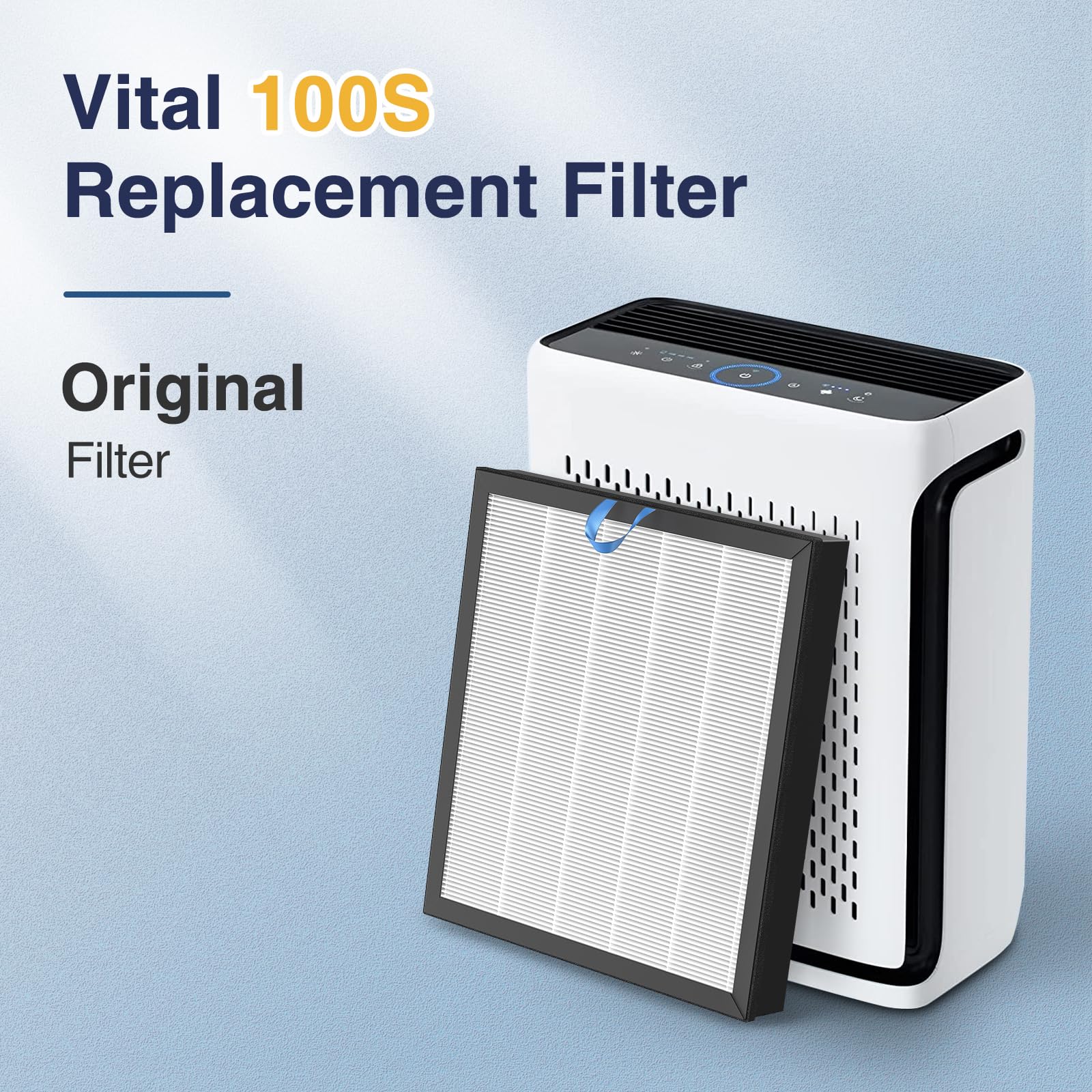 Cabiclean filter side profile highlighting compact design and consistent airflow benefit