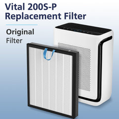Cabiclean Vital 200S side profile detail highlighting filter shape and snug fit for reliable purifier performance