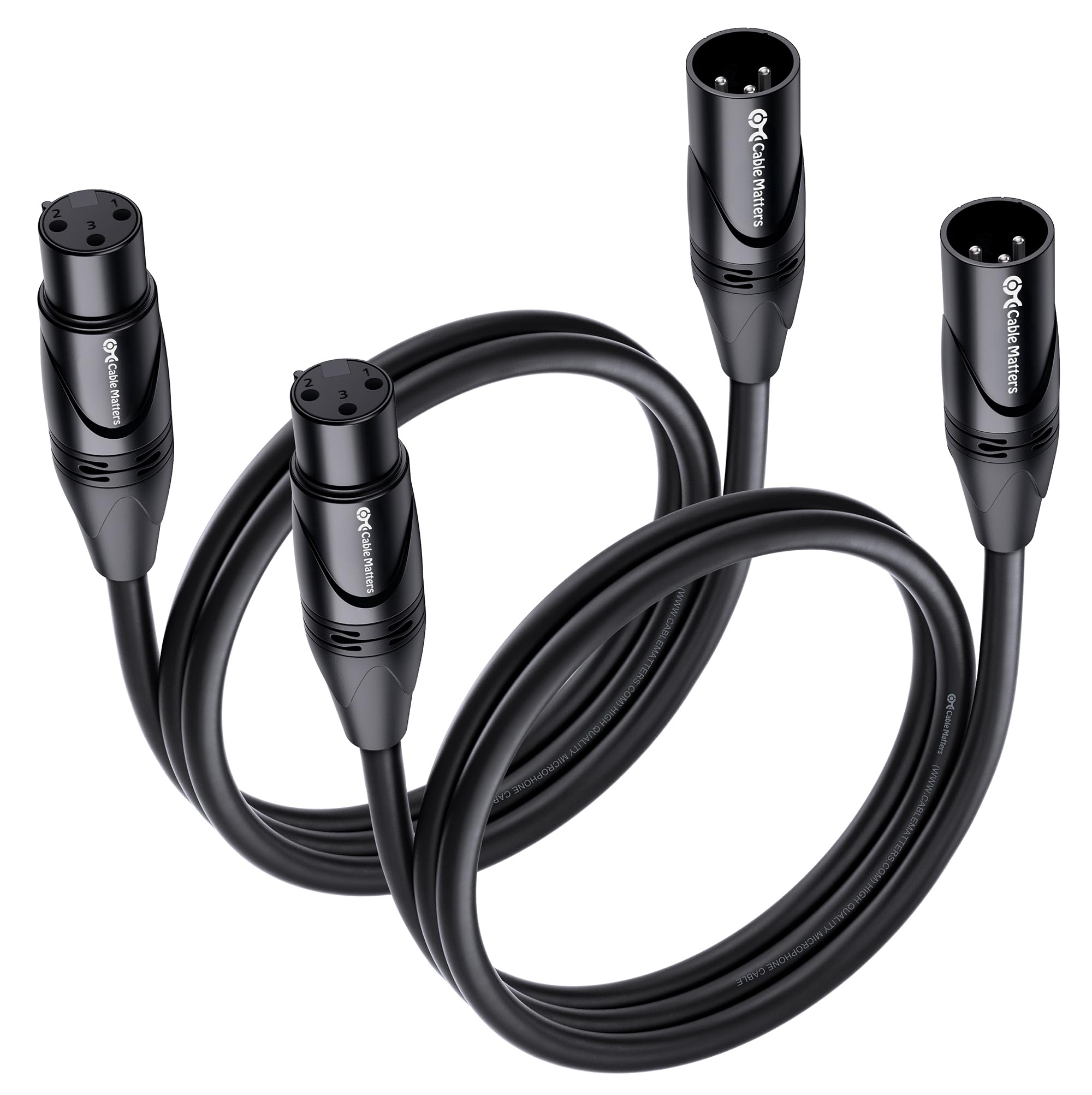 Cable Matters front XLR connector showing secure metal housing and reliable contact