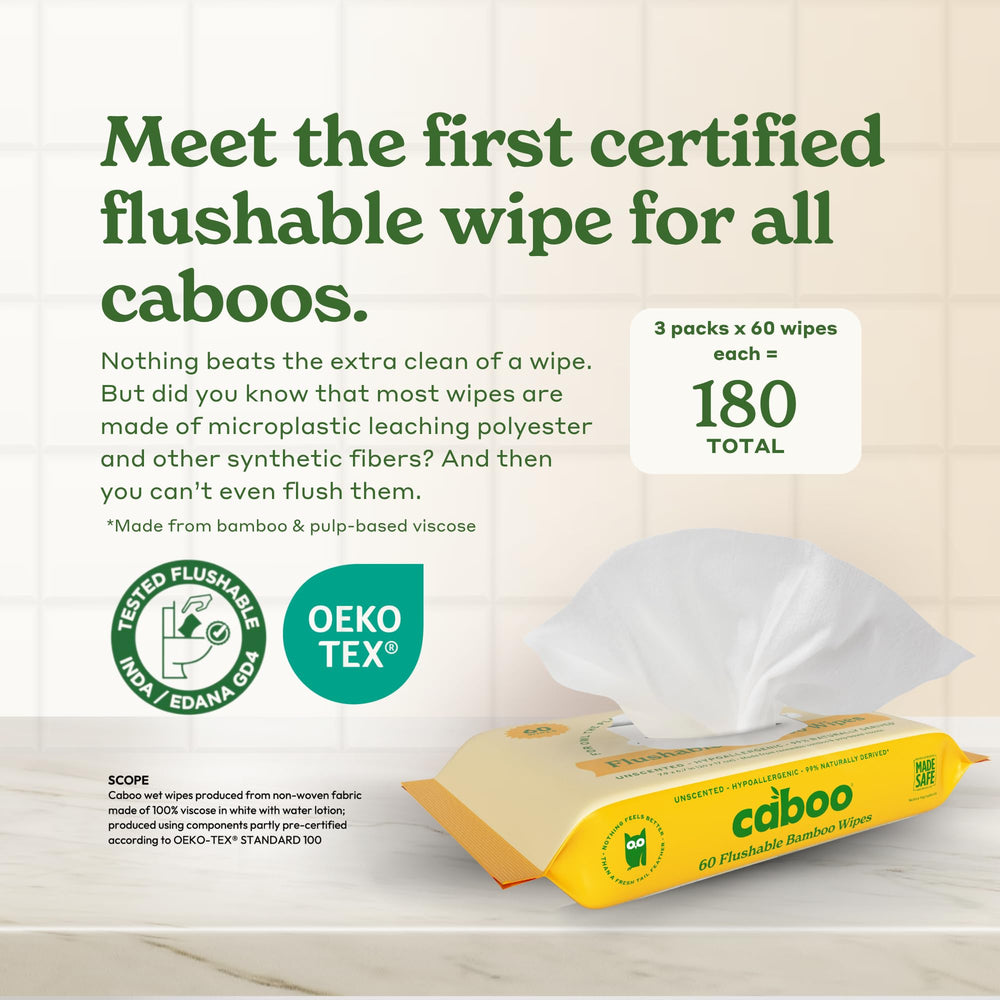 Caboo close-up of wipe texture highlighting soft bamboo viscose for gentle cleansing