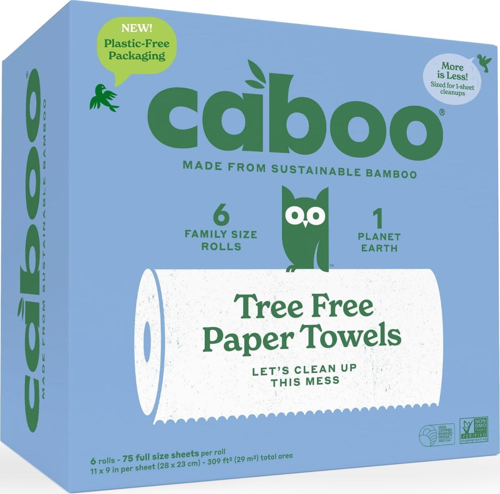 Caboo front packaging showing family pack and eco benefits