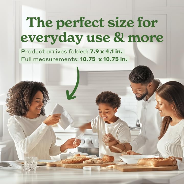 Caboo napkin absorbing liquid without lint, neat finish and dependable absorbency