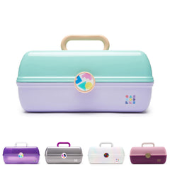 Caboodles front view open showing compartments and quick access benefit