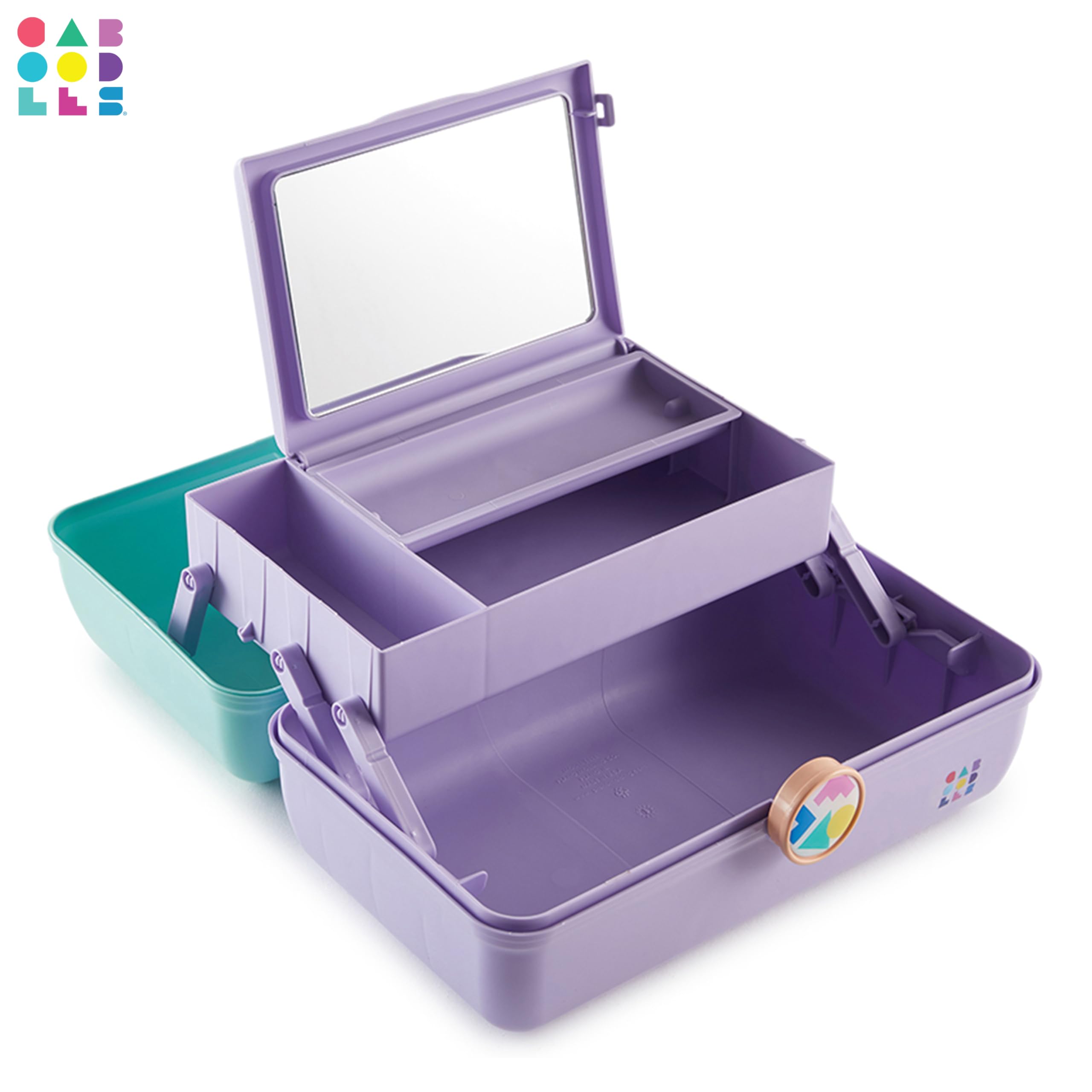 Caboodles in a suitcase during travel showing organized, grab-and-go ease