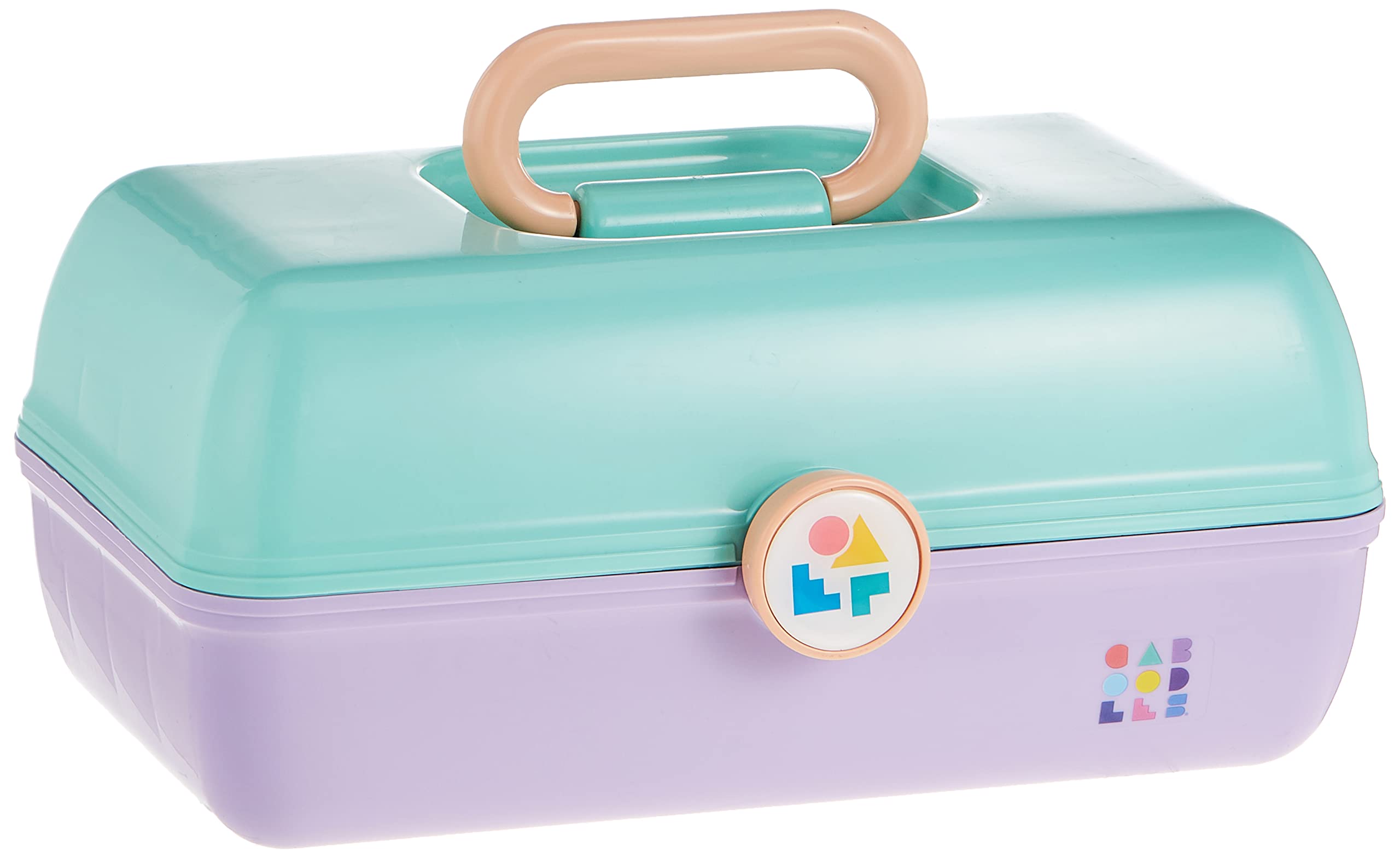 Caboodles next to common makeup items showing true size and capacity