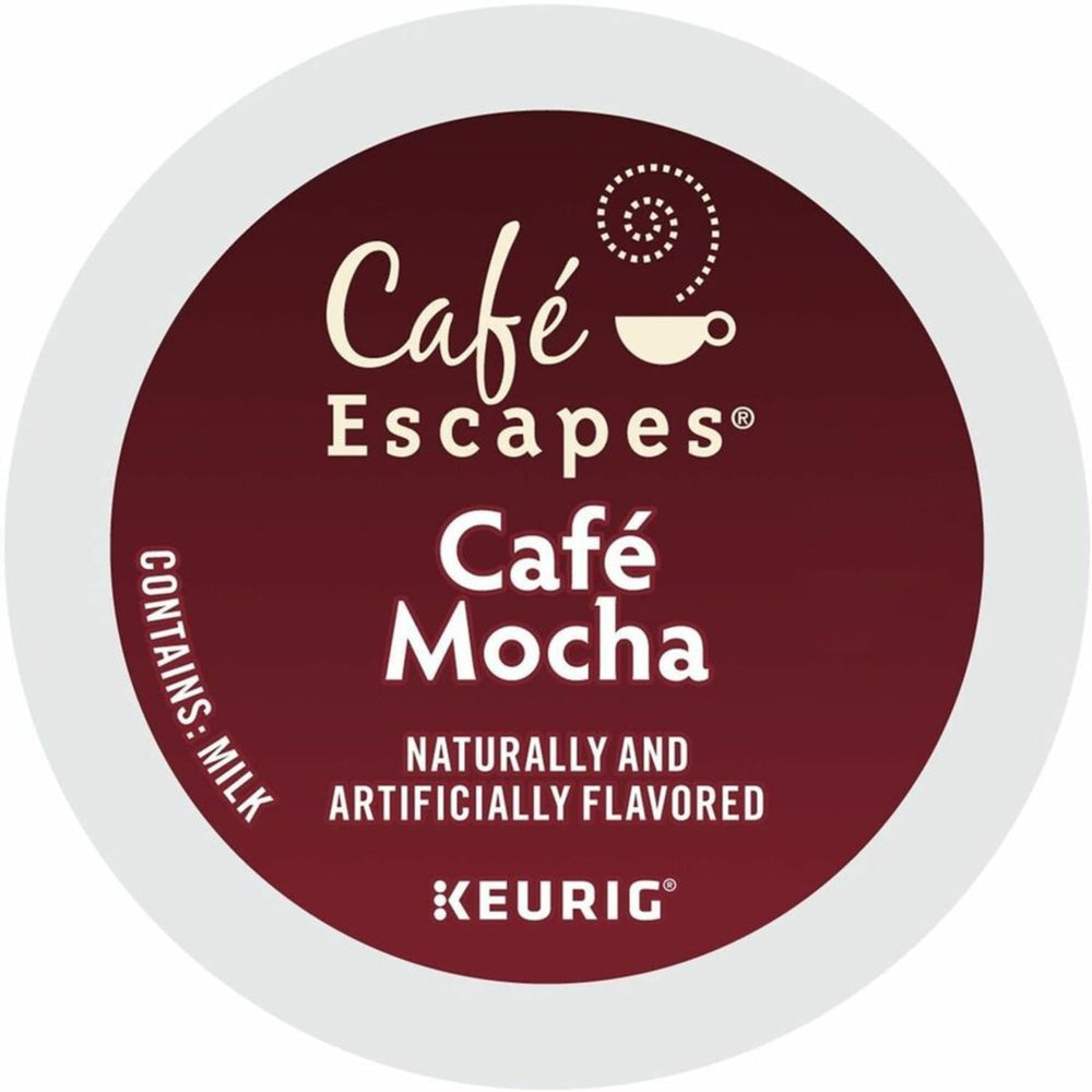 Brewed Café Escapes café mocha in cup on table showing indulgent comfort