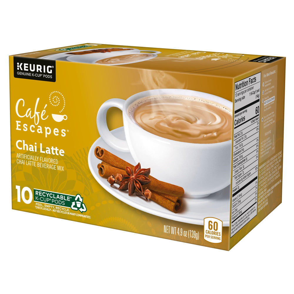 Café Escapes open box with 60 pods displaying stock and value