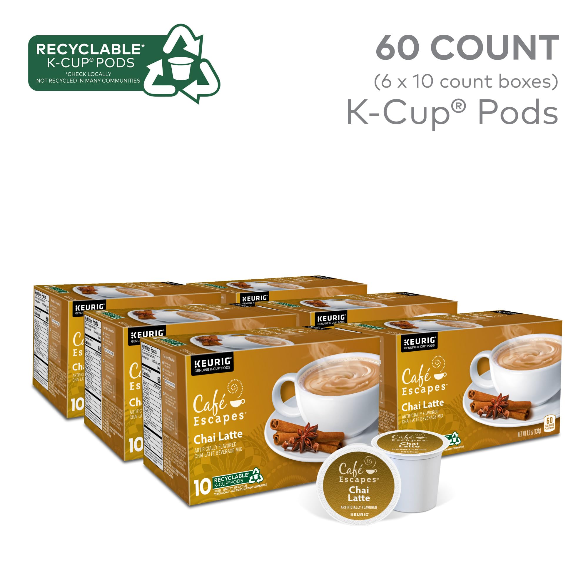 Café Escapes K-Cup pod top view indicating easy single-serve convenience