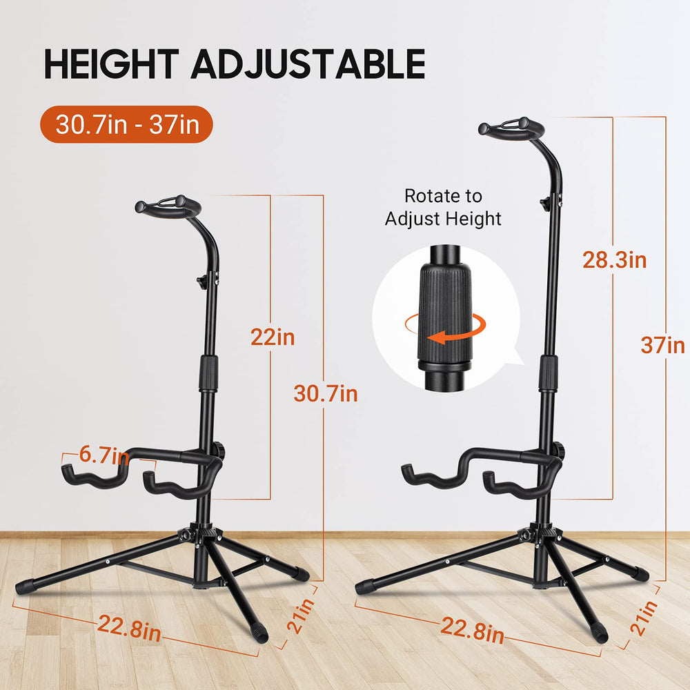 CAHAYA adjustment knob and scale showing height range for proper instrument fit benefit