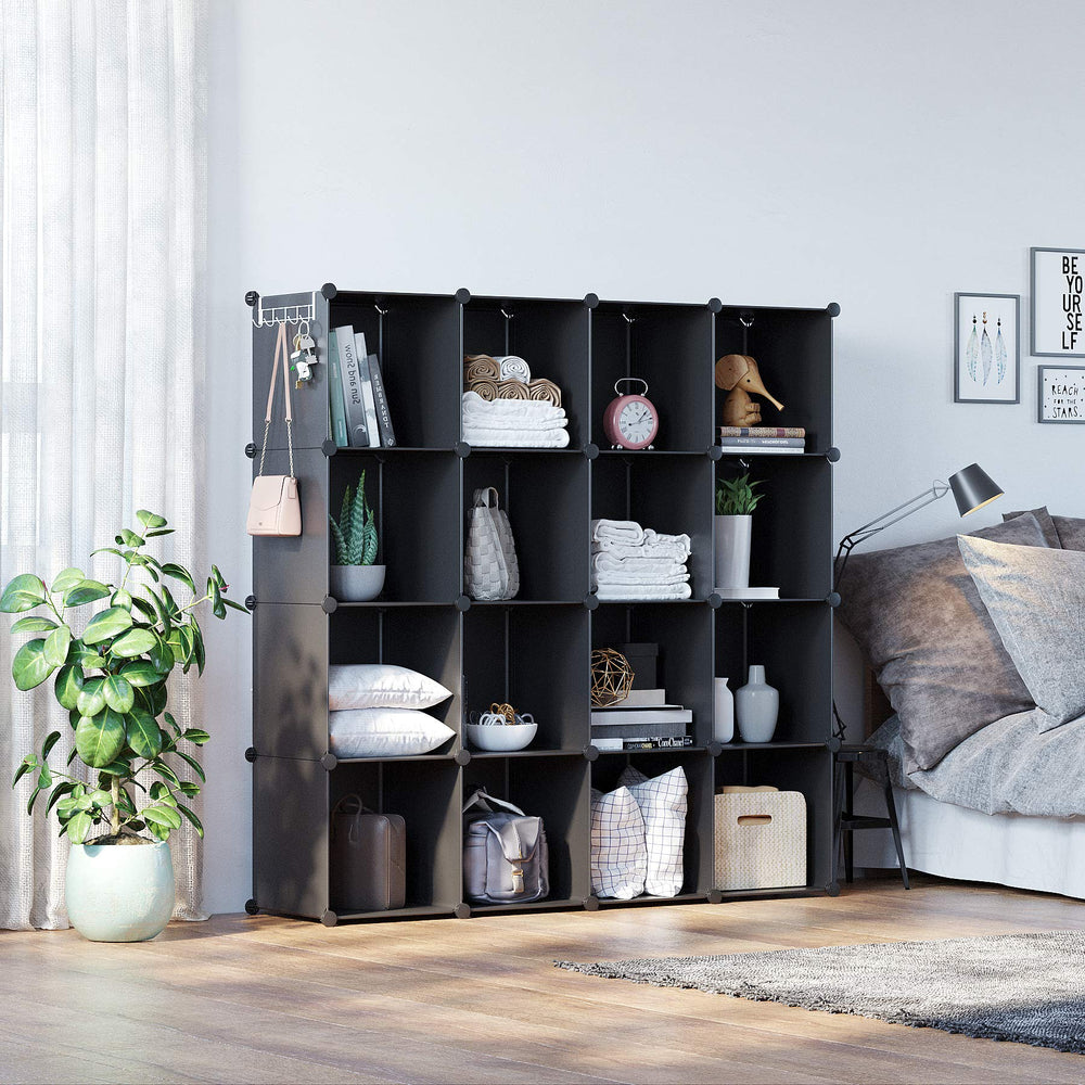 C&AHOME cube interior with fabric bin demonstrating neat concealed storage benefit