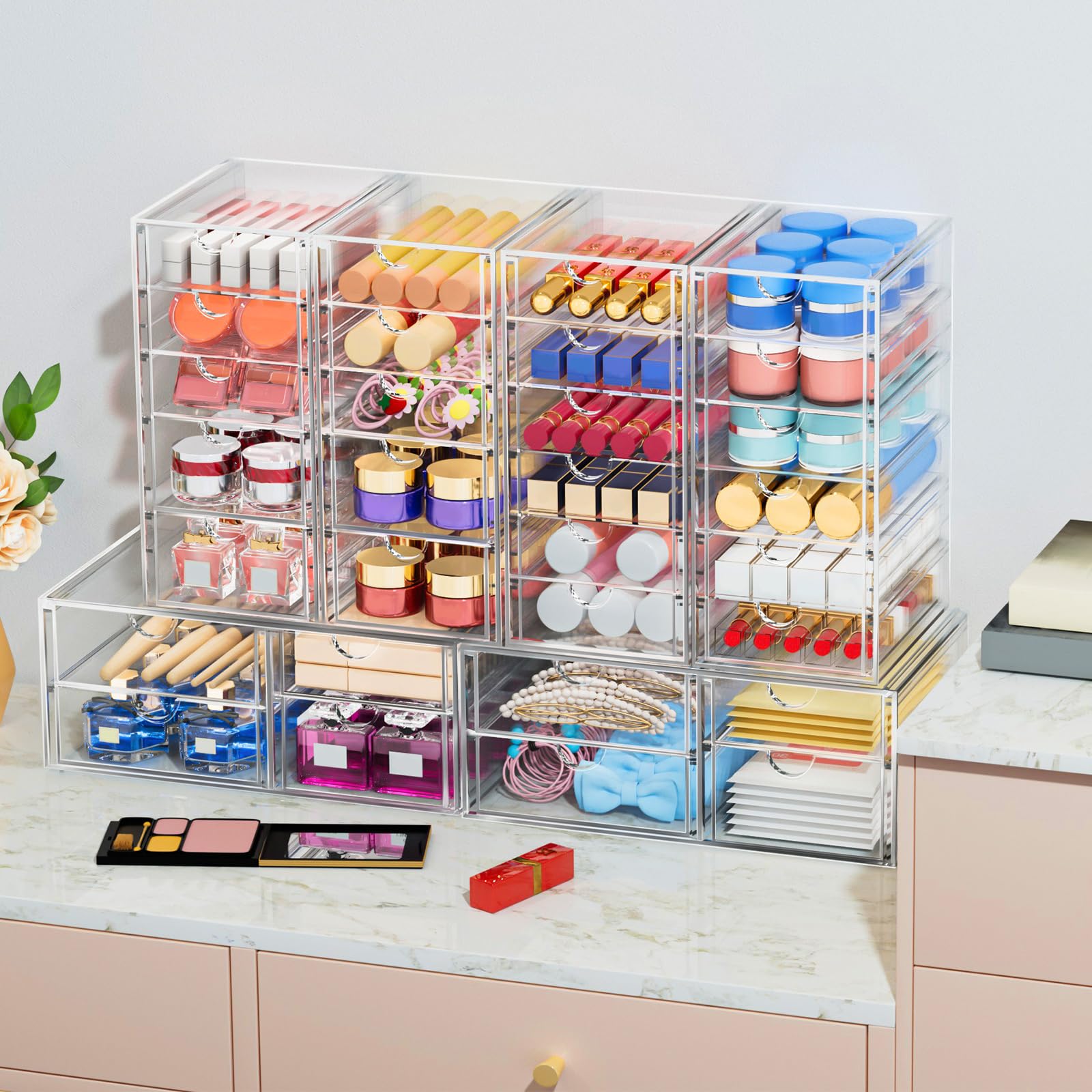 caktraie close-up drawer detail displays smooth acrylic edges and pull benefits