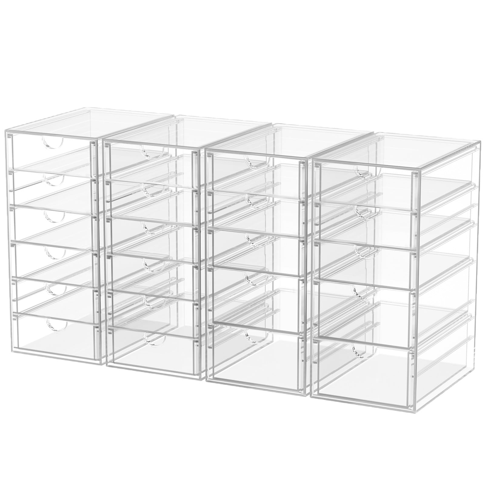 caktraie front pack shot shows four clear organizers for tidy storage