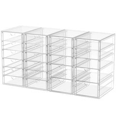 caktraie front pack shot shows four clear organizers for tidy storage