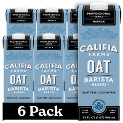 Califia Farms front carton view showing packaging and benefit of barista performance