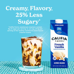 Califia Farms creamer texture close-up showing thick creamy consistency