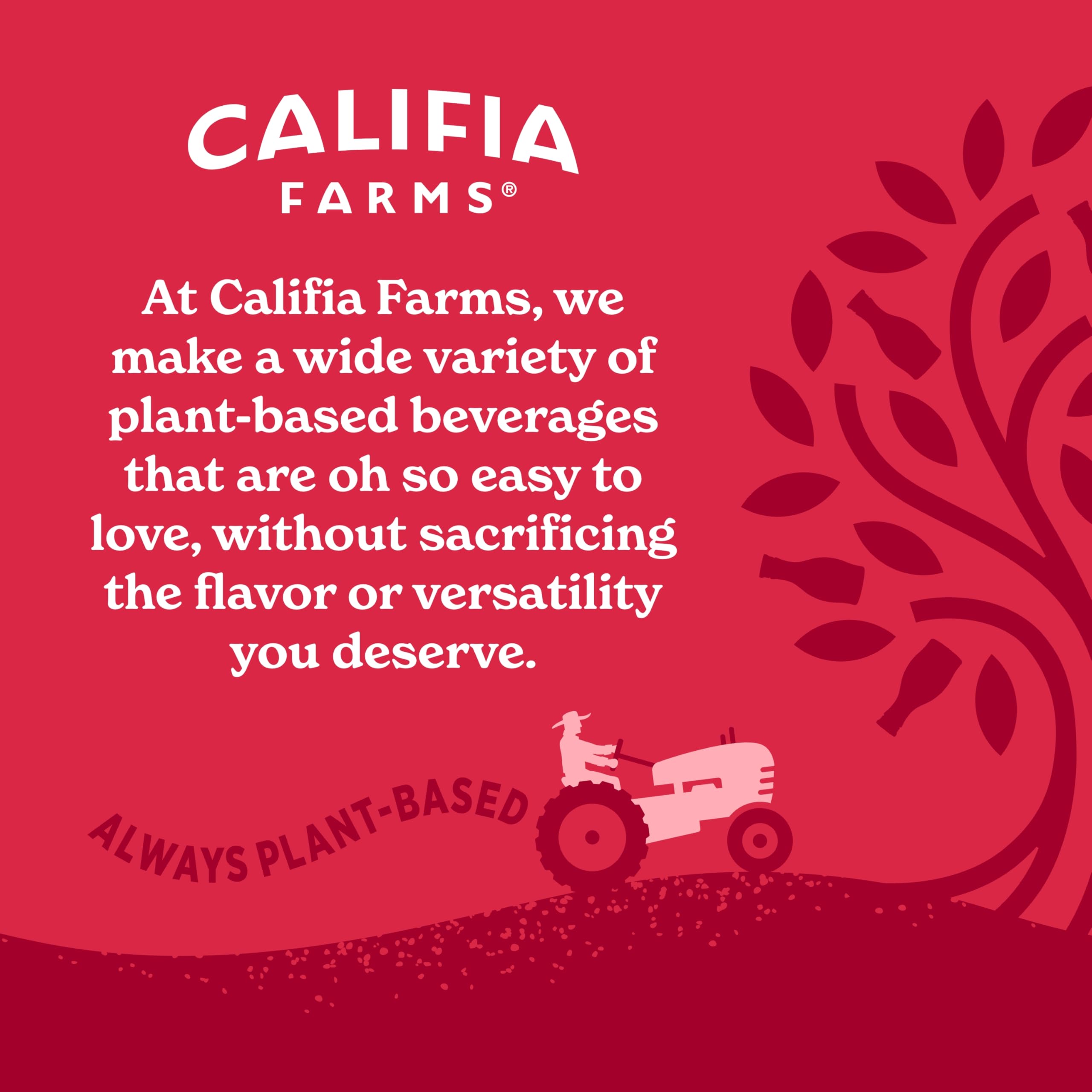 Califia Farms served in kitchen setting showing customizable drink benefit