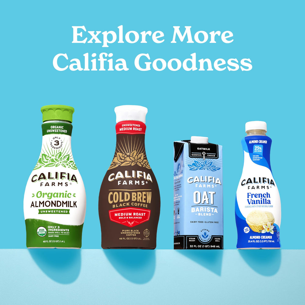 Califia Farms stored in refrigerator demonstrating shelf-to-fridge convenience