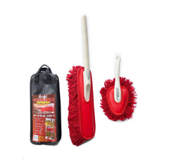California Car Duster front view with red handle showing quick dust removal benefit