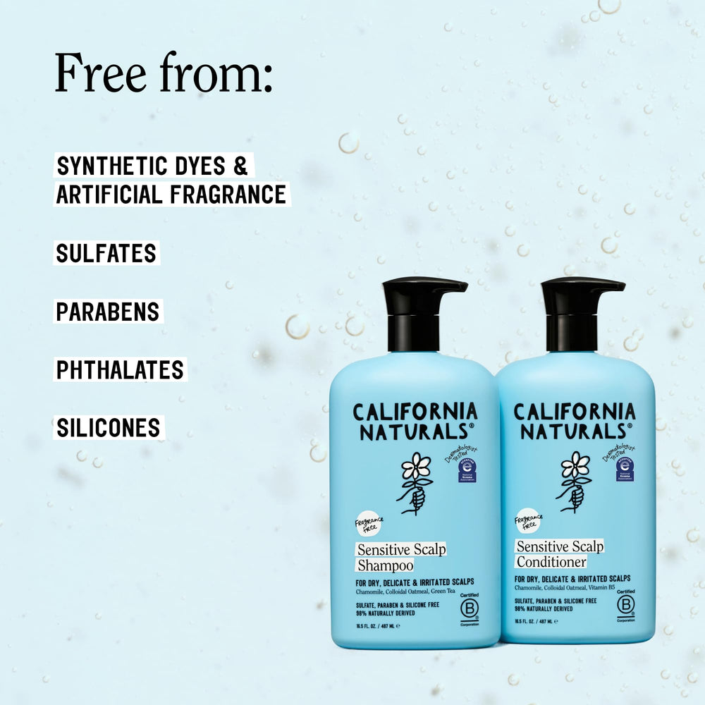 California Naturals conditioner texture pouring to show lightweight hydrating feel
