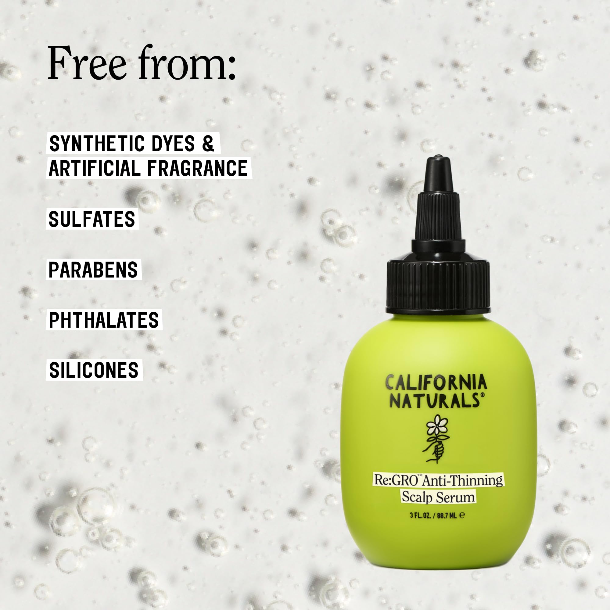 California Naturals serum texture on hand non-sticky feel demonstrated