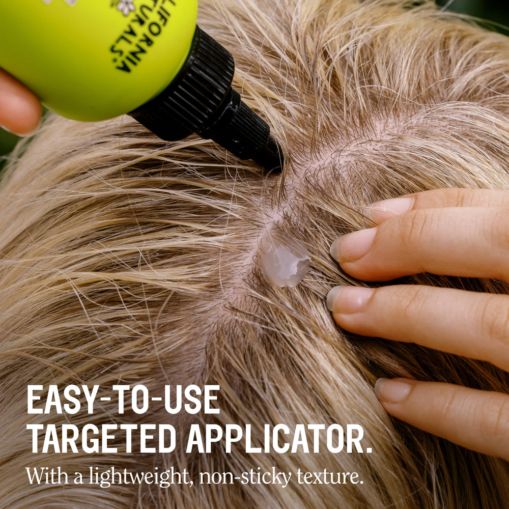 California Naturals application on scalp demonstration for targeted coverage