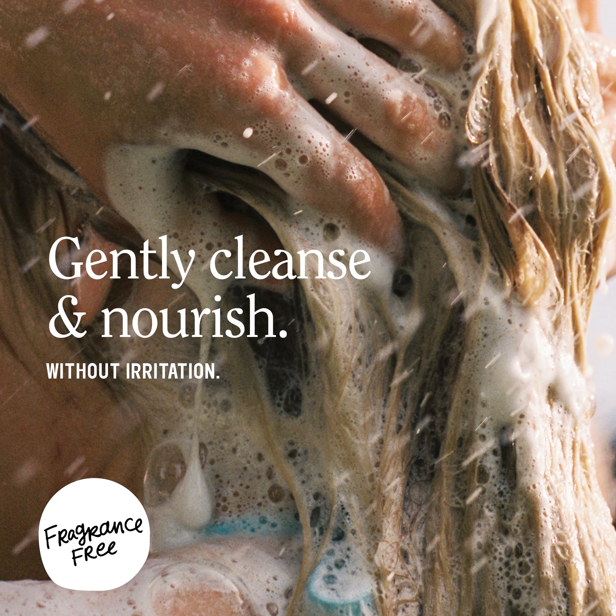 California Naturals shampoo pump close-up with clear label for gentle cleansing