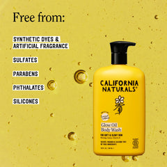 California Naturals golden oil-gel texture demonstrating lightweight hydration