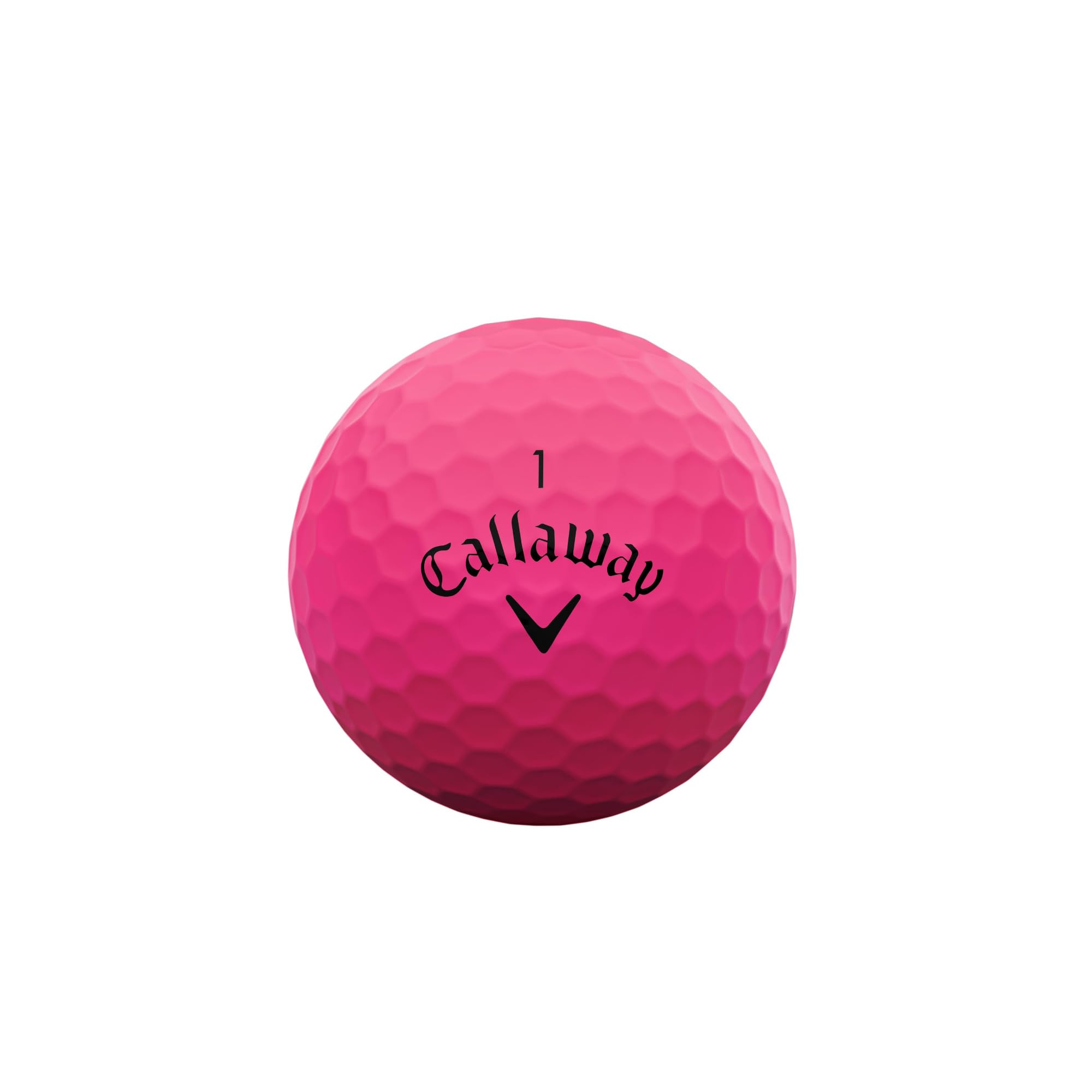 Close-up of Callaway Supersoft pink ball cover texture highlighting soft feel and spin control
