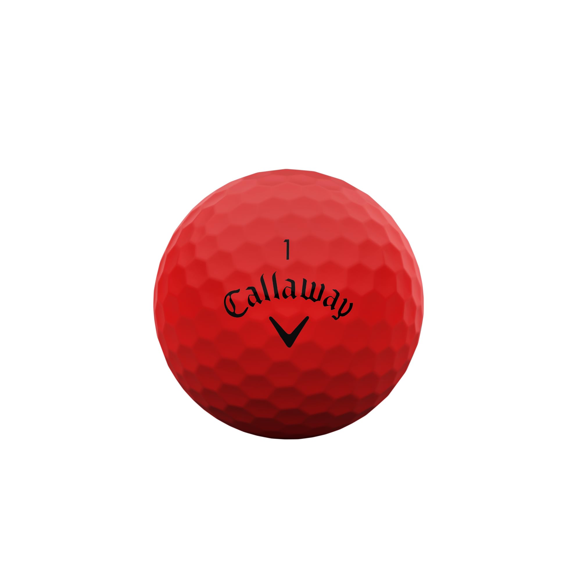 Callaway Supersoft red close-up of cover texture highlighting soft feel and improved greenside control
