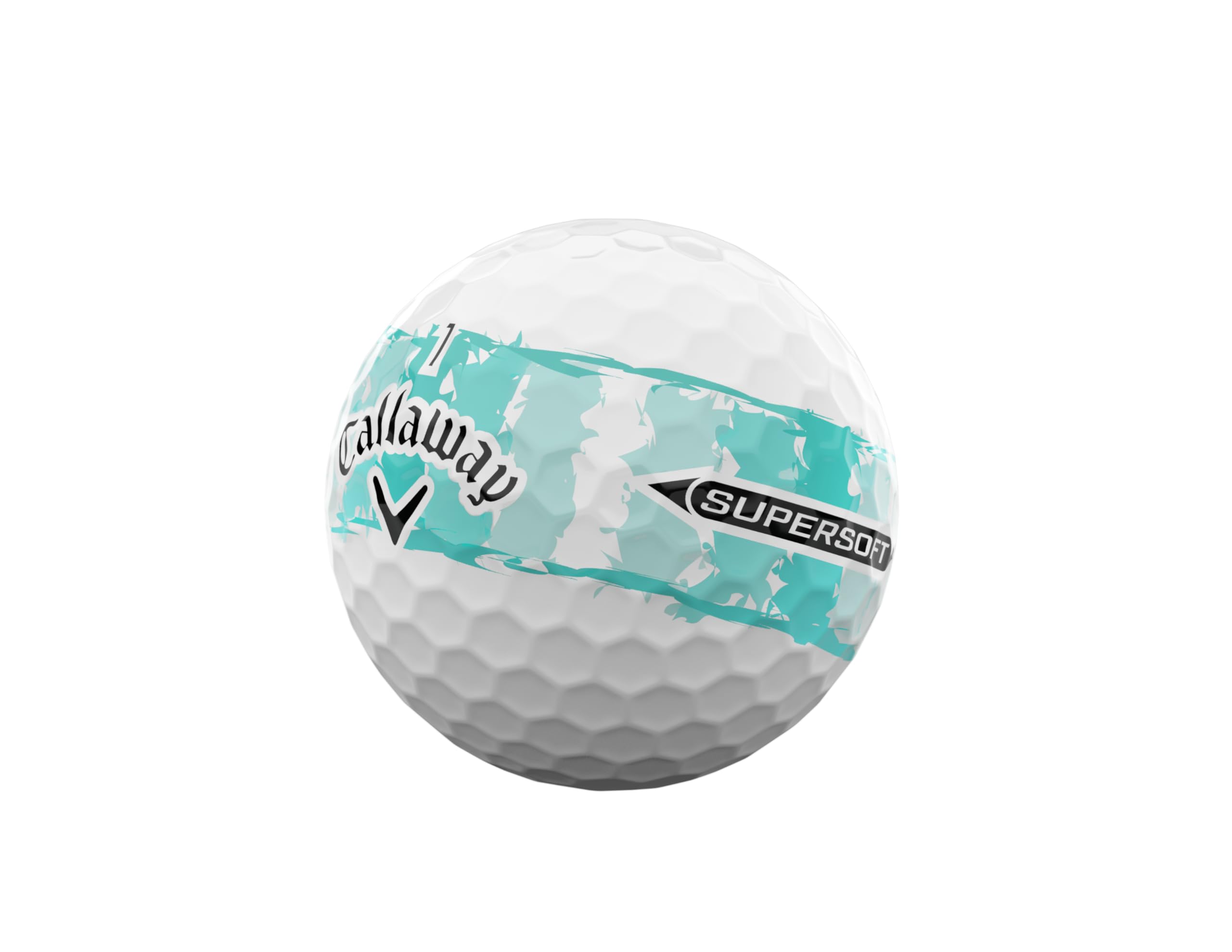 Callaway Supersoft ball on tee in play demonstrating stable flight and tracking benefit