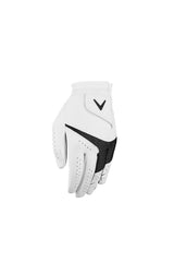 Callaway Weather Spann leather palm close-up highlighting reinforced contact area for better feel