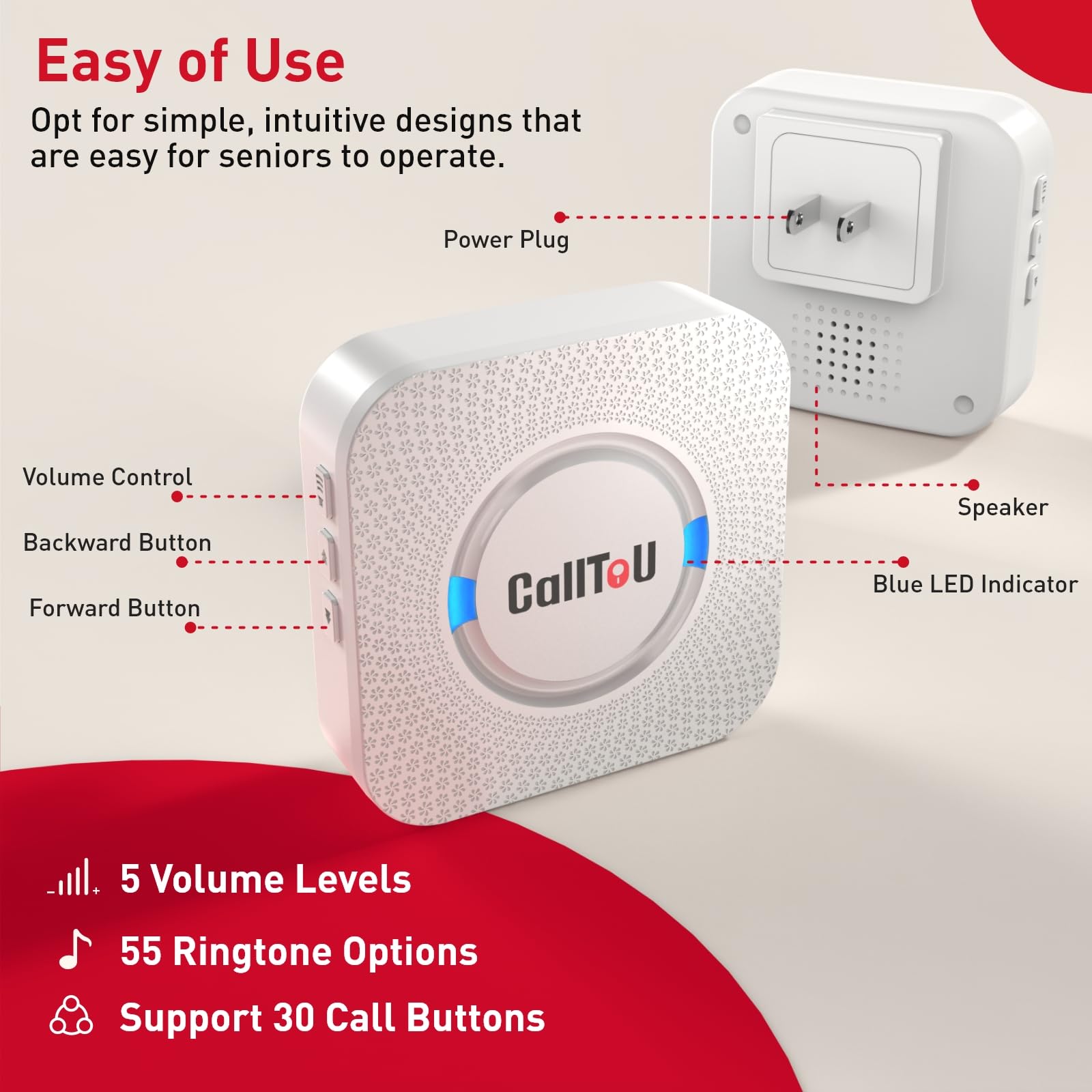 CallToU call button in bathroom showing waterproof protection for safety