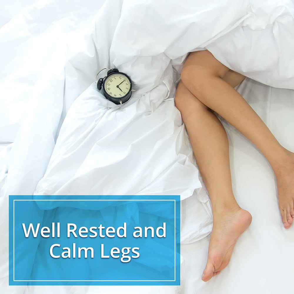 Calm Legs label and nutrition facts highlighting ingredients and dosage