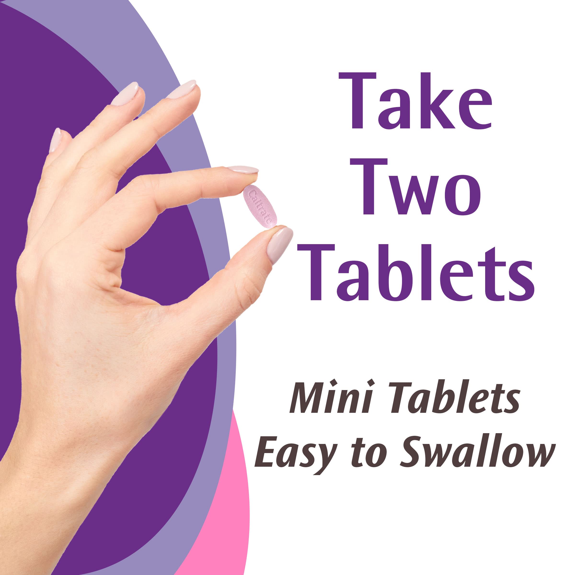Close-up of Caltrate tablet edge revealing smooth texture for swallowing