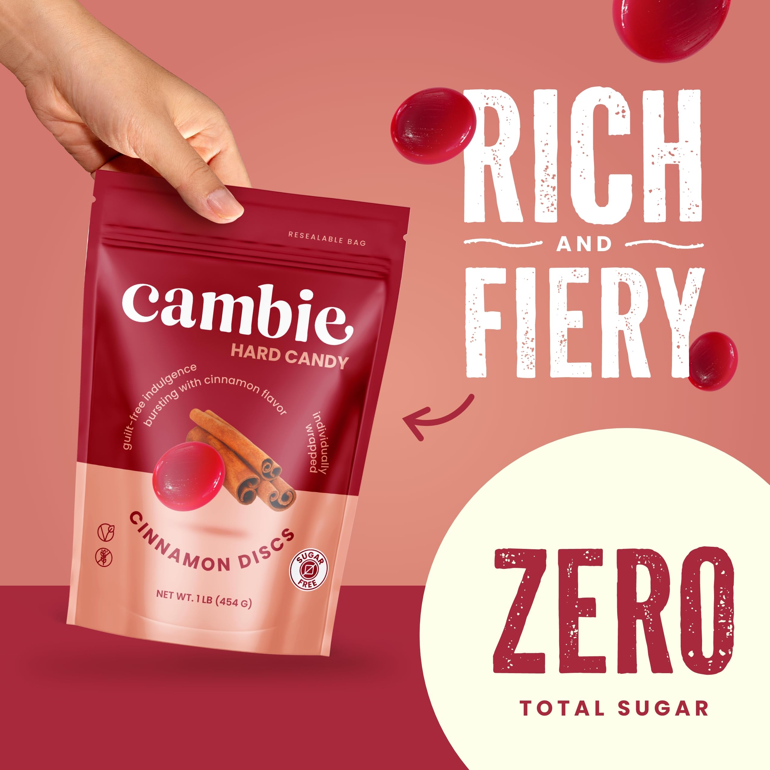 Cambie individually wrapped piece demonstrating hygiene and on-the-go convenience benefit