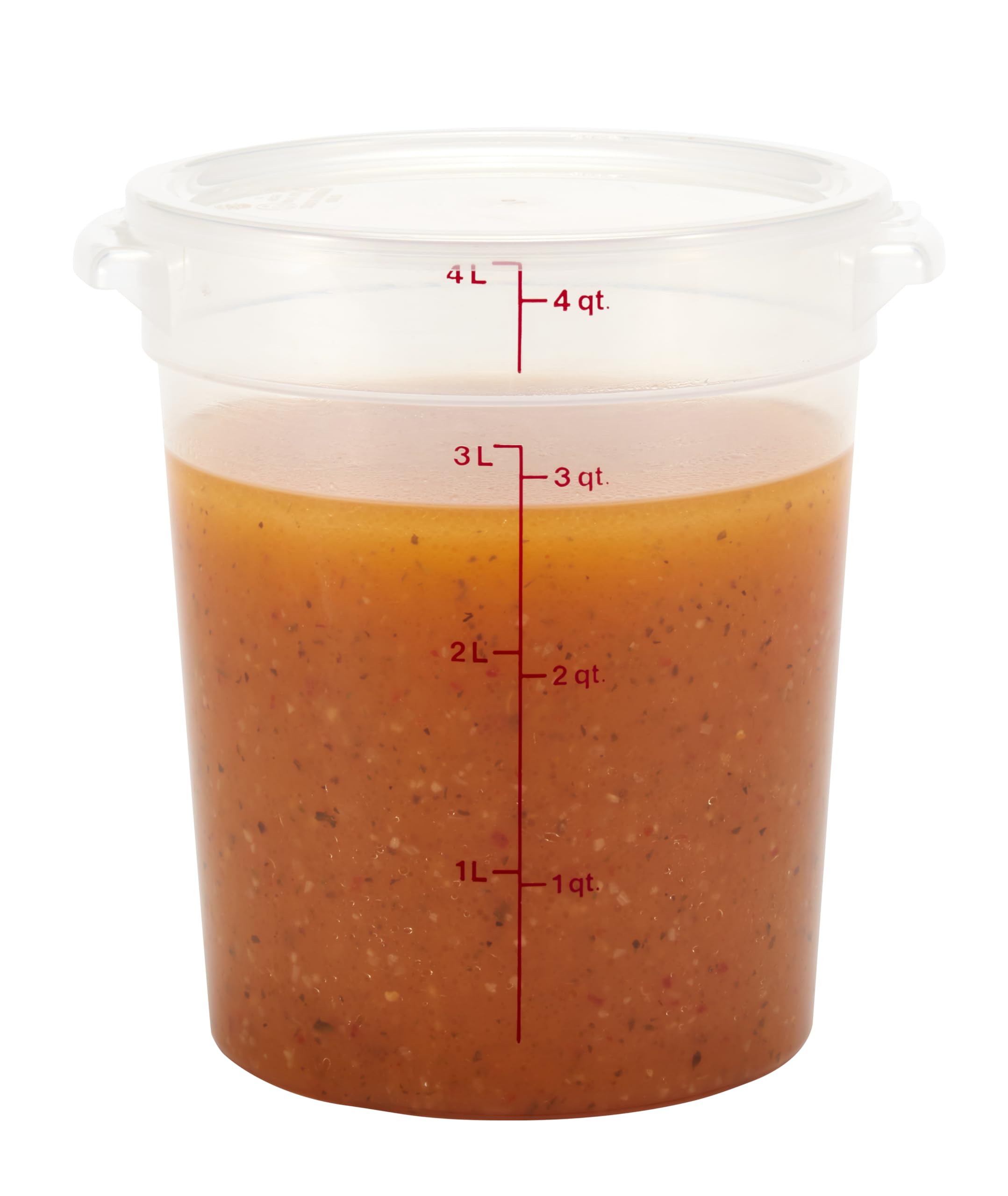 Cambro bucket holding brining liquid and poultry to prevent leaks during storage