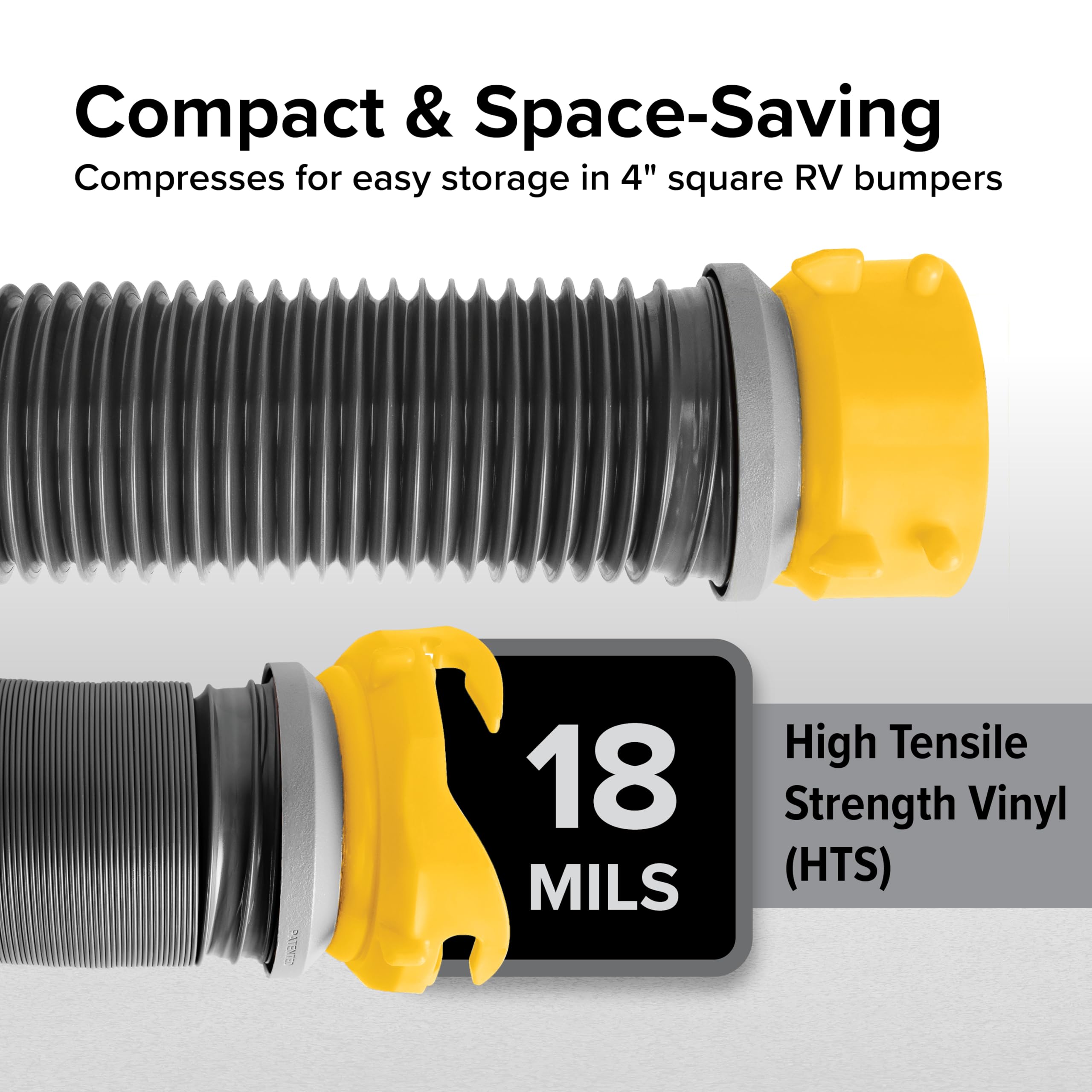 Camco storage cap ends detail highlighting sealed protection during storage